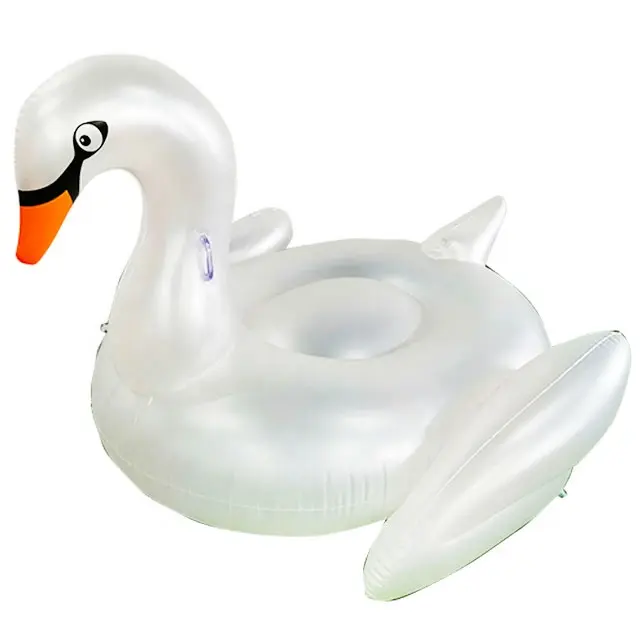 Inflatable Swan Pool Float Floatie Ride On with Fast Valves Large Blow Up Summer Beach Swimming Pool Party Toy