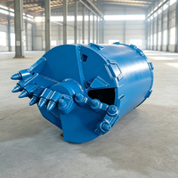 Bucket Bor Tanah Batu Unicorn Drill Double Cut Double Bottom dengan Gigi Bor B47K atau C31