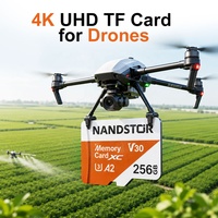 Carte mémoire TF personnalisée en gros, haute vitesse U3 A2 32 Go 64 Go 128 Go 256 Go 512 Go, mini carte SD TF pour caméra embarquée et drone