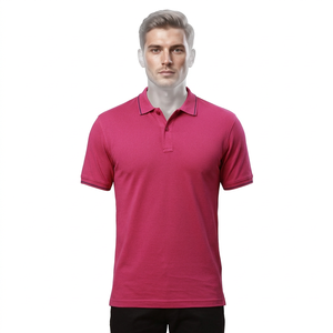 เสื้อโปโลแขนสั้นผู้ชาย สีพื้น สไตล์ลำลอง สำหรับตีกอล์ฟ  รับสกรีนโลโก้ สีตามสั่ง แต่งขอบปกเสื้อตามสั่ง - Product Image 6
