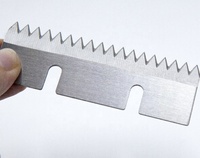 Lame de machine à sceller en acier inoxydable HRC56-62, 84*25.98*1.5mm, 2 fentes, pour scelleuse de cartons à ruban adhésif automatique