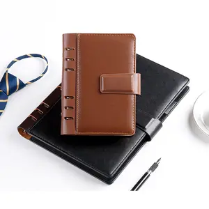 Usine personnalisée classeur d'affaires porte-documents en cuir portefeuille recharge de feuilles mobiles