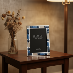 Beltrami Silver Photo <b>Frame</b> Rectangle Silver Plated Wood Structure Embossing <b>Printing</b> Durable Made in Italy Decorative Home Use - Product Image 3