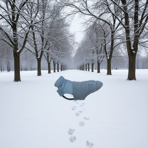 Manteau pour chien Ajou Shelter, taille S, bleu, doublé en polaire, vêtements chauds pour animaux de compagnie - Product Image 3