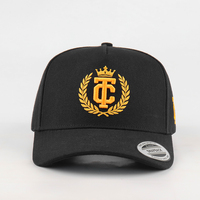 Casquette de baseball en coton de haute qualité, personnalisée, à 5 panneaux, avec logo brodé 3D et boucle en plastique, visière incurvée