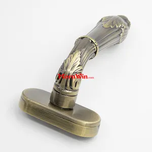 Wholesale unique standard vintage brass window hardware decoration classic window lever handle lock