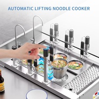 Peralatan Masak Komersial Otomatis 9 Kepala, Mesin Perebus Mie Ramen, Mesin Pasta, Mesin Mie, Laris Terjual