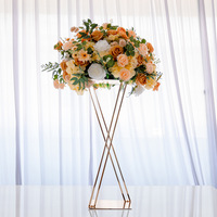 Support de fleurs de bureau en fer doré moderne de haute qualité, 80 cm, durable, marque LEXI, décoration de mariage et de maison