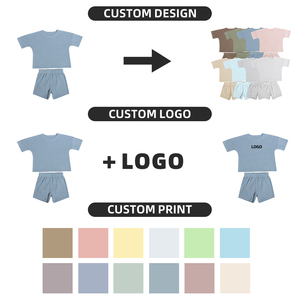 Set di <span class=keywords><strong>Abbigliamento</strong></span> Estivo per Bambini con Logo Personalizzato, Maglietta e Pantaloncini in Cotone, Produttore di Completi per Bambini - Product Image 4