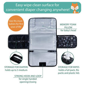 Popok lipat multifungsi portabel meja berubah lintas batas tahan air poliester Aksesori perawatan bayi - Product Image 3