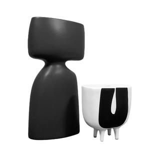 Jarrones de cerámica nórdicos modernos, artículos decorativos, jarrones de flores abstractos minimalistas, regalos de exhibición para oficinas de ventas y salas de exposición. - Product Image 5