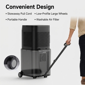 Déshumidificateur portable à compresseur réfrigérant 42L/jour pour maison, chambre, salle de bain, puissant, grande capacité 25L, séchage rapide des vêtements - Product Image 4