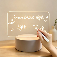 Veilleuse en acrylique de haute qualité avec contrôle tactile, plaque d'art en acrylique vierge DIY pour chambre à coucher, chambre d'enfant, cadeau de Noël