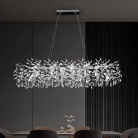 Lustre en cristal K9 de luxe français PM, design artistique créatif, suspension en aluminium en forme de branche, pour villa, salon, restaurant