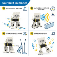 Kit de Robot Educativo Tscinbuny Panda, Kit de Programación Gráfica DIY para Adultos y Niños, Kit de Robot DIY para Arduino