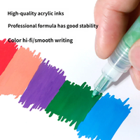 Marqueurs acryliques colorés superposables, lot de 28, conception anti-décoloration, pour la création artistique des étudiants, vente en gros