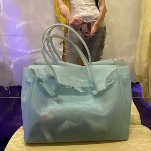 Jelly for for 2026 <strong>Summer</strong> Large Capacity Platinum Shoulder <strong>Bag</strong> with Two Handles Cover Closure Polyester Lining - Product Image 3