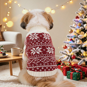 Warm Turtleneck Pet Knit <strong>Jumper</strong> Winter <strong>Xmas</strong> Tree Snowflake Pattern Pet Clothes for <strong>Dogs</strong> Cats Outfit Christmas <strong>Dog</strong> Sweater - Product Image 3