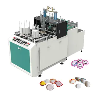 Wegwerp Fast Food Aluminiumfolie Papierschotelmachine Automatische Snelle Papierplaatmachine Met Redelijke Prijs