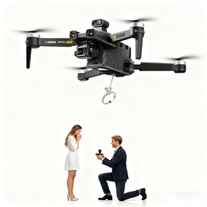 AE86 Pro MAX + 800g 1,76 Libras Capacidad <span class=keywords><strong>de</strong></span> carga Un clic Airdrop Anillo <span class=keywords><strong>de</strong></span> bodas Entrega sorpresa Cebo <span class=keywords><strong>de</strong></span> pesca Lanzar RC Drone - Product Image 1
