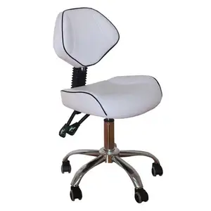Moderne Nagelsalon Spa Maniküre-Techniker-Stuhl klein drehbar rosa Leder Barbier Hocker-Stuhl für Barbershop