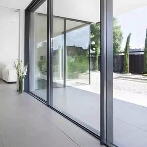Porte <span class=keywords><strong>coulissante</strong></span> anti-ouragan DeYu ES138PD Series en alliage d'aluminium à double vitrage, verre trempé, isolation thermique, conforme aux normes - Product Image 3