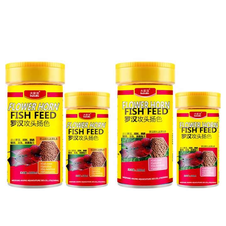 0EM&ODM High Quality KOI Fish Food Flowerhorn&Red Parrot Color Enhancing Food Aquarium Fish Feed Pet Food