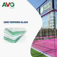 Terrain de padel co-marqué Nest, 10m x 20m, avec vue panoramique, verre trempé et éclairage LED