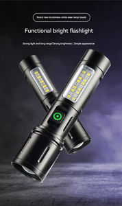 Lampe de poche extérieure à zoom rétractable en alliage d'aluminium Lampe de poche COB avec lumière latérale - Product Image 6