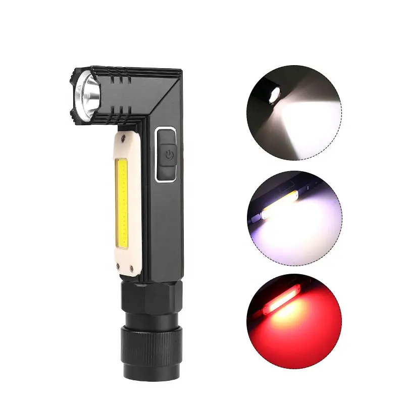 Liga de alumínio Shell COB LED Trabalho Luz USB Carregador Direto Lanterna Tática