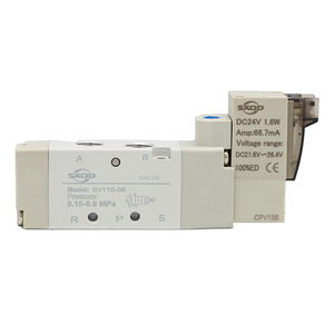 SXQD โซลินอยด์วาล์ว 5V110-06 DC24V 1.6W วาล์วควบคุมลม 5 ทาง 2 ตำแหน่ง - Product Image 3