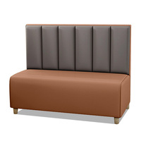 Cabine de l'usine de Foshan, ensemble canapé table et chaise, mobilier de restaurant moderne pour café, mobilier commercial personnalisé en bois massif et en cuir