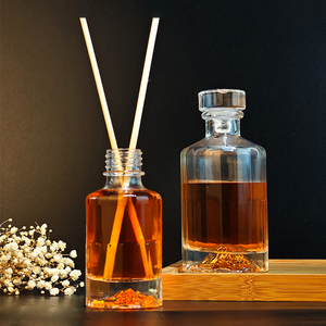 Biểu Tượng Tùy Chỉnh Rõ Ràng Chai Thủy Tinh 8.5oz17oz Nặng Dưới Rỗng Nhà Hương Thơm Khuếch Tán Chai Hoặc Whisky Chai Với Stopper - Product Image 3