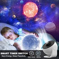 Projecteur d'Étoiles Galaxie Planétarium 12 en 1 Lampe Projecteur Nébuleuse Rotative Veilleuse Étoilée Minutée pour Enfants Décoration de Chambre