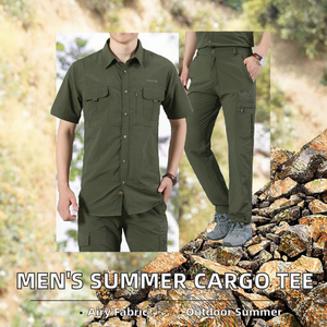 Chemises décontractées d'été pour hommes, très prisées et abordables - Chemise respirante anti-plis à manches courtes pour la randonnée, la chasse et la pêche - Product Image 2