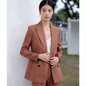 Women's Office Wear Flared Pants Two-Piece Suit Waist-Tight Wide-Legged Pants Ladies' Blazer Suit