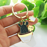2021 créatif bricolage en pot pendentif porte-clés coloré époxy plante porte-clés Cactus Succulent porte-clés plante