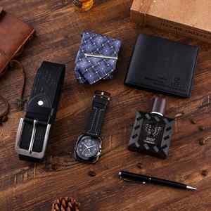 Ensemble de luxe pour homme : montre, portefeuille, porte-clés et parfum, idéal pour Noël, le Nouvel An, la fête des pères, la Saint-Valentin, les anniversaires - Product Image 6