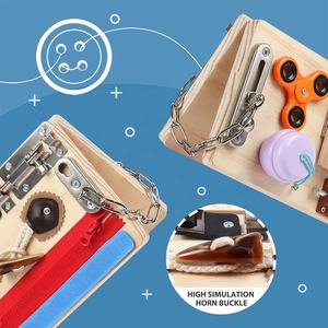 Tablero de madera Montessori para niños, tablero de actividades sensoriales de madera, juguete Montessori para bebés, con interruptor de tablero, con Motor fino - Product Image 5