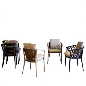 JP Nordic Rope Rattan Aluminum Waterproof Eco-Friendly Lightweight <strong>Stackable</strong> Outdoor Dining <strong>Chair</strong> for Restaurant <strong>Garden</strong> Hotel - Product Image 6