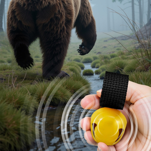 Cloche métallique R-S-A pour la randonnée, le vélo, le camping et les sports, avec silencieux magnétique puissant, technique de peinture, pour la survie et la chasse - Product Image 5