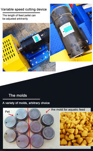 Di alta qualità 180-200 kg/h galleggiante pesce cibo estrusore macchina Pet cane cibo per gatti che fa la macchina con il nucleo del motore componente - Product Image 4