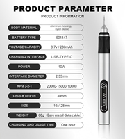 Kit de Herramienta Rotatoria Inalámbrica Personalizable OEM/ODM, Mini Amoladora Eléctrica, Ligera y Silenciosa, para Joyería/DIY/Modelismo