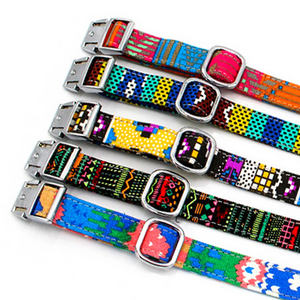 Grosir Puppy Art Printing Kanvas Sabuk Pengaman Hewan Peliharaan Anjing Cabang Gesper Kerah - Product Image 2