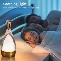 Lampes de chevet de table rechargeables RVB dorées modernes LED lampe de bureau sans fil pour le dîner de couple/table basse/restaurant/chambre à coucher