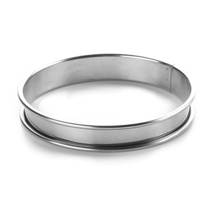 Anello per torta con bordo rialzato da 6 pollici in acciaio inossidabile, stampo da forno per decorare torte - Product Image 2