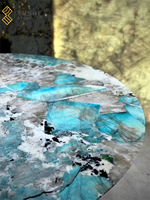 Dalle de marbre vert Amazonite brésilienne YUSHI pour comptoir de salle de bain d'hôtel et décoration murale de fond