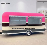 Truk Makanan Mobile Lengkap dengan Kondisi Baru: Es Krim, Pizza, Hot Dog, Trailer, Dapur, Camilan, dan Makanan