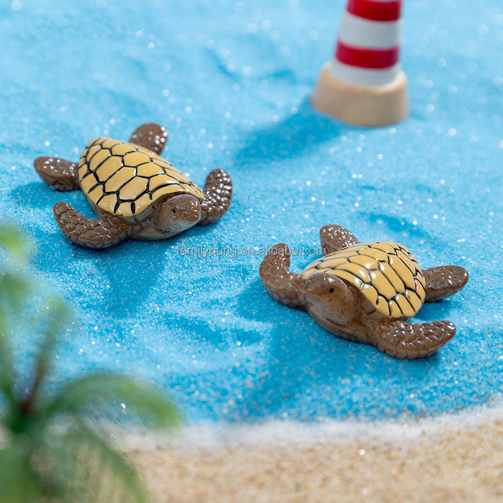 KINBOM 40 Pièces Figurines Tortues De Mer Miniatures - 2 Tailles Et 5 Couleurs Pour Décoration Océan, DIY Et Anniversaire