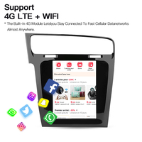 Autoradio HFMidia 9,7 pouces avec écran vertical, lecteur multimédia vidéo, compatible CarPlay sans fil et Android Auto pour VW Golf 7 2014-2018